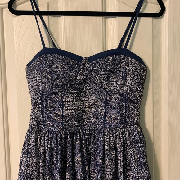 navy patterned sun dress - Picture 2 of 7